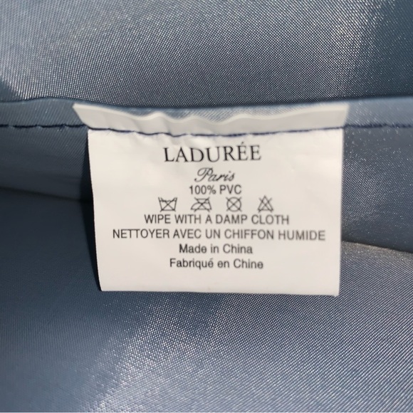 Rare Ladurée Paris Les Secrets Patent Navy Cat Large Tote Bag Hard to Find Print - Picture 14 of 15